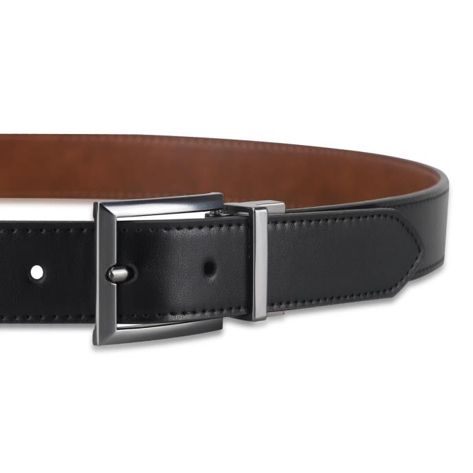 totes® Mens Reversible PU Belt Black Extra Image 3